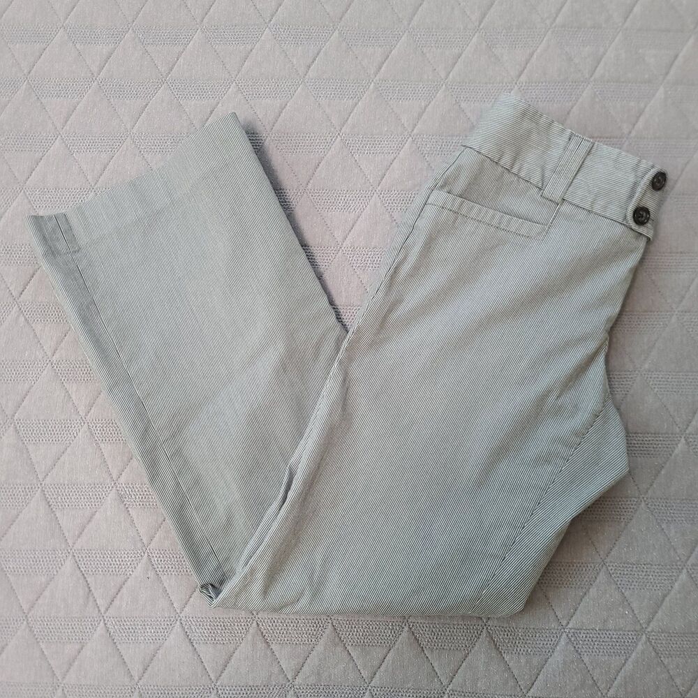 Banana Republic The Sloan Fit Stretch Petite Gray Pinstripe Pants Size 2P